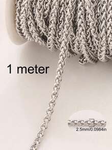 1m Stainless Steel Wide Chain, DIY Necklace & Bracelet Jewelry Making Supplies - Chain - View 15
