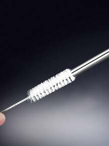 1/2/6pcs Reusable Stainless Steel Straws With Cleaning Brush, Suitable For 30/40oz Cups - View 10
