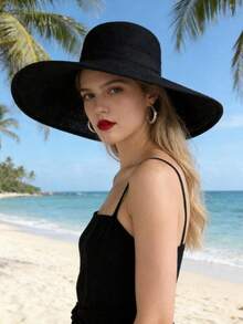 1pc 2026 New Korean Style Spring/Summer Large Brim Straw Hat, French ...