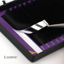 LASHINE 0.05/0.07/0.10/0.12/0.15mm 厚度 高级天鹅绒纤维 经典浓密型 哑光黑色 蓬松羊绒 常规款 C/D 卷度 8-16mm 浓密型 羊绒假睫毛 哑光仿貂毛 专业美睫 - 查看 2