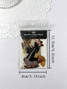 20入/包復古卡通角色貼紙，手帳DIY裝飾貼紙，適用計畫本、相簿、日記本，文具拼貼素材，趣味貼紙，Kindle配件，學校用品 - 旅行路上 - 查看 2