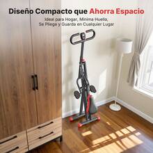 MERACH 2-en-1 Máquina de Sentadillas y Remo, Plegable, Equipo para Glúteos, Piernas y Core, Montaje en 10 Minutos para Casa y Gimnasio, Carga Máxima 350 lbs – R07 - Negro y rojo - Ver 7