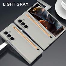 Galaxy ZFold3/ZFold4/ZFold5/ZFold6/ZFold7 Phone Case With Stylus Pen, Matte Texture Material Protective Cover, Minimalist Elegant Design, Integrated Pen Slot, Fashion Versatile Case - Multicolor - View 25