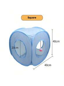 三向可折叠宠物猫隧道玩具，室内猫隧道带窥视孔，适合猫、小型犬、小猫和兔子 - 彩色 - 查看 8