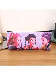 1个女巫造型铅笔盒，可爱学生大容量文具袋，PU单层收纳袋，款式随机，新年/情人节/复活节礼物 - 彩色 - 查看 6