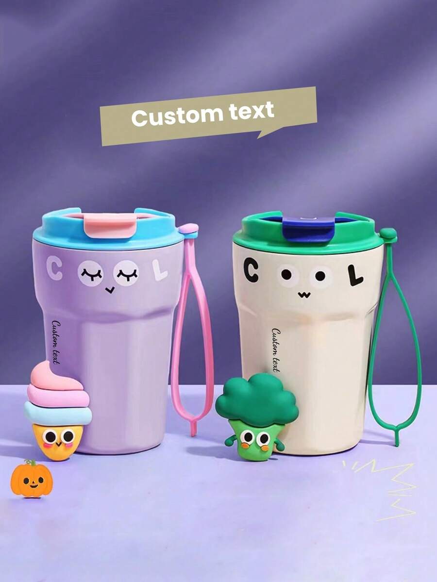 1pc Customizable High-End Unique Coffee Cup, Couple Mug, Insulated Travel Tumbler, Stylish Water Bottle - Multicolor - View 1