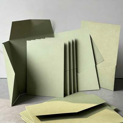 20pcs Tri-Fold Pocket Style Wedding Invitation Envelopes, Simple Invitation Envelopes For Engagement, Christening, Etc., 5*7 Inch Invitation Envelopes, DIY Invitations, Customizable Colors, Suitable For Graduation, Birthday Decor, Party Decor, Bachelorette Party, Summer Beach, Back To School, School Supplies, Room Decor And More Occasions.