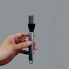 1/2/3pcs Multi-Functional Stainless Steel Vegetable Slicer, Suitable For Slicing Onions, Garlic And Tomatoes, Handheld Onion Cutter, Efficient Slicing Kitchen Essential, Vegetable Slicer And Chopper - Silver - View 3