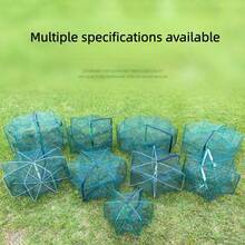 1 chiếc vợt lưới gấp gọn, lồng bẫy tôm/cá dùng để bắt tôm sông, cua, lươn, cá chạch, tôm hùm. - màu xanh lá - Xem 9