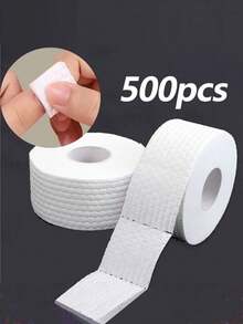 500/1000pcs Professional Lint-Free Gel Nail Polish Remover Pads, Nail Wipes, Makeup Cosmetic Nail Cleaning Tools - Multicolor - View 2