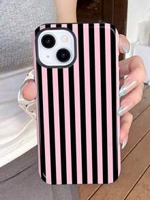 1pc Minimalist Artistic Colorful Striped Pattern Glossy 2-In-1 Phiên Film Hard Phone Case Compatible With Samsung/ 11/12/13/14/15/16/17 Pro Max - 多色 15 - 查看 3