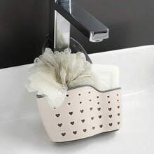 Adjustable Sink Sponge Holder (Note: Not Suitable For Certain Cases), Suction Cup Sink Sponge Rack, Faucet Hanging Basket, Suitable For Small Kitchen Utensils, Tableware, Vegetables, Fruits, Hanging Design - Multicolor - View 7