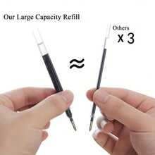 12pcs Black Gel Pens, 2pcs Gel Pens + 10pcs Refill Ink, High Capacity Gel Pens, Suitable For Business, Office, Signature, Calligraphy Practice, Daily Writing, Perfect Gift For Teachers, Students, Colleagues - 2 Pens + 10 Refills - View 5