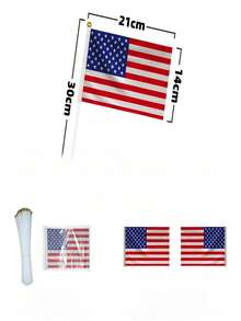 5/10/20pcs 21*14cm Puerto Rico Mexico Handheld Small Flags, 2026 World Cup National Team Cheering Hand Flags, Football Fan Stadium Support Banners, Vuvuzela Accessories, Father's Day Gift, July 4th Independence Day Decor, Wedding Graduation Bachelor Party Decoration, Indoor Home Room Soft Decor, Outdoor Yard Garden Scene Decoration - A - View 20