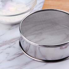 1pc 304 Stainless Steel Flour Sifter, 40/60 Mesh Fine Hole Sieve For Powdered Sugar, Matcha, Cocoa Powder, Baking Tool, Kitchen Gadget - Silver - View 5