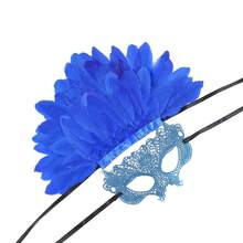 1pc Women's Carnival Feather Headpieces Mask Headdress For Masquerade Party Cosplay Feather Mask Headbands - Multicolor - View 12