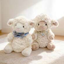 1pc Cute Cartoon Plush Sheep Doll Doll, Sitting Pose Soft Sheep Plush Pillow Home Decor, Birthday/Easter/Mother's Day Gift - Multicolor - View 2