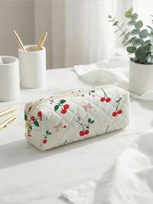 Random Pattern Cosmetic Bag, Lightweight Zipper Makeup Pouch, Pencil Case, Classic Stationery Pouch, Suitable For School/Students/Back To School Season - Multicolor - View 4