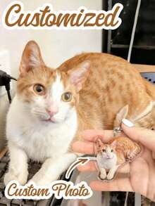 1 móc khóa acrylic/PC tùy chỉnh, có thể in hình ảnh cá nhân, chân dung động vật, logo công ty, ảnh người nổi tiếng, kỷ niệm xe hơi, người thân yêu, cặp đôi, bền chắc, quà tặng cá nhân hóa, phù hợp cho mọi mùa, dành cho gia đình. - Nhiều màu - Xem 2