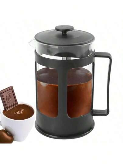 350ML/600ML Cafetera/Tetera Francesa, Filtro de Acero Inoxidable, Cafetera de Goteo Manual, Vidrio Borosilicato Resistente al Calor