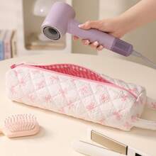 Hairdryer Bag, Travel Curling Iron & Straightener Storage Pouch, Women's Handbag, Hairdryer Protective Case, Large Capacity Ditsy Floral Organizer Bag - Multicolor - View 9