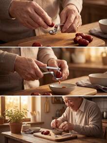 Cherry Pitter, Olive Pitter, Stainless Steel, Lightweight Fruit Pitter. - Multicolor - View 6