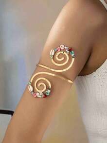 1pc & Starfish Decor Arm Cuff Bracelet Women, Summer Holiday - Nhiều màu 5 - Xem 2