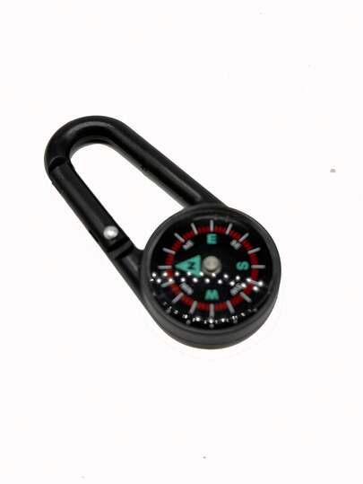 Outdoor Climbing Carabiner Compass Hook, Multi-Functional Quick Hanging Compass, Portable Liquid Floating Compass