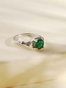 1 pieza Anillo con Rhinestones y Circonita Cúbica - Anillo de  de cristal - Ver 3