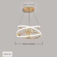 Luxury Crystal Pendant LED Dining Room Chandelier, Modern Minimalist Creative New Style Dining Hall Personalized Atmospheric RGB Adjustable Pendant Light - Gold - View 8