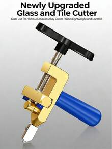 1pc Glass And Tile Cutter, Ergonomic Handle, Durable Structure, Lightweight Portable Design, Large Wheel, Alloy Steel Frame, Diamond Blade. Ideal For Precise Cutting For Construction, DIY Enthusiasts And Professionals, A Perfect Tool For Men And Home Use - Multicolor - View 6