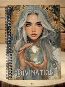 55 Page Witchcraft And Spiritual Divination Handbook - Mysterious, Tarot Guide, Rune Charts And Astrology Tools Magic Practice, Intuitive Development - Adult's Magic Book Or Shadow Diary, Spiritual Growth Book, Charm Cover Art, Art Design - Multicolor - View 10