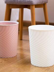 High-Quality Lidless Plastic Trash Can, Large Capacity For Kitchen, Living Room, Bathroom Use - Multicolor - View 4