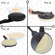 Crepera Eléctrica Antiadherente, crepera casera,crepera portátil, máquina para hacer panqueques automática,rosa, Con Accesorios,máquina para hacer panqueques portátil, máquina para hacer panqueques con revestimiento antiadherente y control automático de temperatura para evitar quemaduras, superficie antiadherente, calienta uniformemente, fácil de limpiar Calienta rápido, conveniente y rápido de usar, se calienta rápidamente en 20 segundos, con luz indicadora, le permite hacer crepes, tortillas suaves, tortillas, panqueques, huevos enrollados, adecuado para principiantes y profesionales de la cocina (Negro) - Tipo de Enchufe A USA (110-127V) - Ver 4