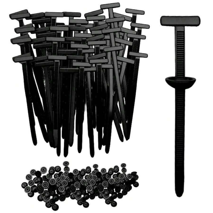 30/50/100pcs Nylon Universal Tie Wraps With Buckle, Buckle Tie Wraps, Multi-Purpose Plastic Tie Wrap Fasteners Tool Suitable For Car Daily Maintenance - A - View 1