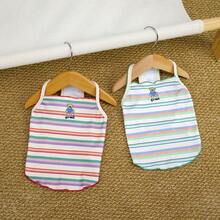 宠物服装，春夏新款，小型动物背心，猫咪背带，透气狗狗服装 - 紅色 - 查看 3