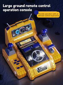 Remote Control Excavator Simulation Engineering Toy, Metal Bucket Rotatable, With Lights And Sound Effects, Educational Toy, Children's Simulation Toy, Children's Engineering Toy Model, Simulation Educational Toy, Perfect Birthday Gift Children's Toy Boys Girls Toy - Multicolor - View 4