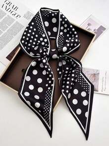 1件女士马车印花时尚真丝围巾头巾，可作发带、头饰，是提升您整体造型的理想之选。 - 彩色 - 查看 5