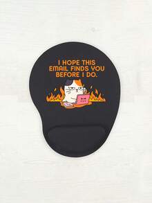 Ergonomic Wrist Rest Mouse Pad, "Hope This Email Finds You Before I Do", Cartoon Cat Flame Pattern Laptop Design, EVA Wrist Support Cushion, Non-Slip Memory Foam Mouse Pad, Mouse Pad With Comfortable Wrist Rest, Comfortable Skin-Friendly Desktop Support, Desktop Protection Pad, Suitable For Gaming, Office, Non-Slip, Suitable For Office Computer, Laptop, Home Use, Graduation Season Souvenir, Perfect Mother's Day Gift, Back To School Season - View 14