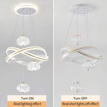 Modern Acrylic Ceiling Light Fixture, Suitable For Bedroom, Living Room, Dining Room And Other Environments - White - View 9