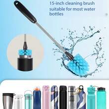 1pc/3pcs Stainless Steel Long Handle Bottle Brush, Cleaning Teapot, Bottle Inner Liner - A - View 1