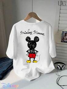Disney Mickey Mouse And Friends Graphic T-Shirts Disney Officially Printed Women's Short Sleeved T-Shirt, Suitable For Casual Shirts In Spring And Summer Seasons, Is The Best Choice For Gift Giving - 白色 - 查看 2