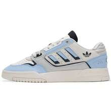 Adidas DROP STEP LOW 2.0 W Low-Top Sneakers, Comfortable Casual Lace-Up Athletic Shoes, 3.5cm Thick Sole, Daily Commute & Leisure - Light Blue/No. 1 Black/Light White - View 1