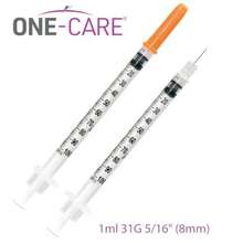 ONE-CARE 1 Ml/Cc 31G X 5/16 8mm  With Orange Cap 10 Pcs/Bag Medical Grade Plastic Orange Precision Dosing Sterile - 1毫升 31G x 8毫米 - 查看 6