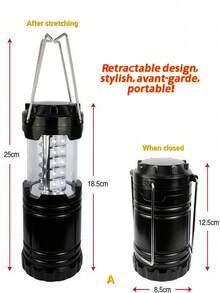 1个便携式多功能露营灯，应急灯，帐篷灯，户外照明灯，家用应急灯，可伸缩，便携，适合户外露营、旅行、探险，使用3节AAA电池供电 - 彩色 - 查看 14