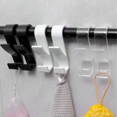 3/6/9 pezzi Grucce da bagno in plastica resistente - Portasciugamani da parete salvaspazio con ganci regolabili, senza bisogno di forare, organizzatore multifunzionale per asciugamani e accessori da bagno