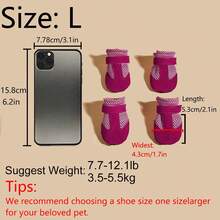 Soft Bottom Comfortable Breathable Cat/Dog Shoes, Suitable For All Seasons, Designed For Small Pets - Pink - View 12