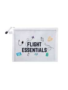 Fun Travel-Themed Mesh Cosmetic Bag, Flight Essentials Bag, Mesh Bag, Women'S Portable Makeup Bag, Travel Bag, Travel Toilet Pouch, Airplane Pouch, Charger Pouch, Lightweight Zippered Cosmetic Pouch, Carry All, Ideal Gift For Women, Flight Attendants, Doctor, Dad Mom, And Travel Enthusiasts, Trave Accessories Back To School , Mother'S Day, Teacher'S Day, Wedding Season, Graduation Season, Anniversaries - Multicolor - View 12