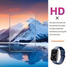 Comfort Fit Tempered Glass Mobile Phone Film 4pcs Transparent Screen Protector Suitable For Xiaomi Mi Band 8 Pro Watch Screen Protector Made Of Tempered Glass Material 9H Hardness Scratch-Resistant Anti-Fingerprint High Definition Bubble-Free Installation Seamless Fit Smooth Touch High-Quality Material Device Protector Spring Gift Anniversary - 4 Pieces, Transparent~ - View 3