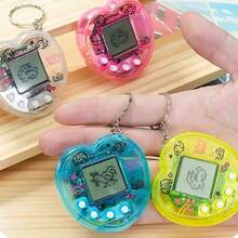 Interactive Electronic Pet Machine, A Mini Handheld Game Machine, Which Can Bring Hours Of Fun, Relive Nostalgia With This Retro Electronic Digital Pet Key Chain Game - Multicolor - View 12